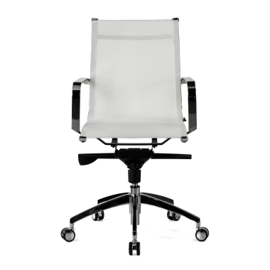 poltrona de escritorio branco estrutura cromada red malha mesh bracos fixos 3