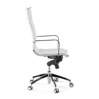 cadeira de escritorio branco estrutura cromada red malha mesh bracos fixos 6