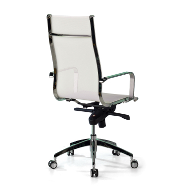 cadeira de escritorio branco estrutura cromada red malha mesh bracos fixos 7