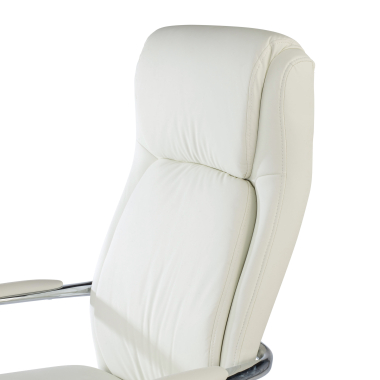 poltrona de escritorio branco deluxe pele sintetica bracos estofados 6