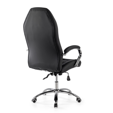 poltrona de escritorio preto pioneer pele sintetica bracos estofados 9