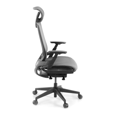 cadeira de escritorio cinza apollo malha mesh bracos regulaveis 3d apoio lombar apoio de cabeca 4