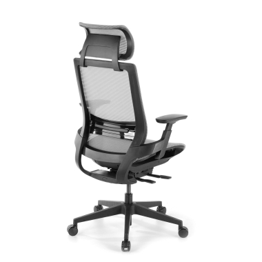 cadeira de escritorio cinza apollo malha mesh bracos regulaveis 3d apoio lombar apoio de cabeca 8
