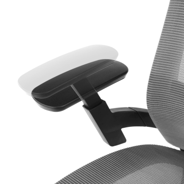 cadeira de escritorio cinza apollo malha mesh bracos regulaveis 3d apoio lombar apoio de cabeca 5