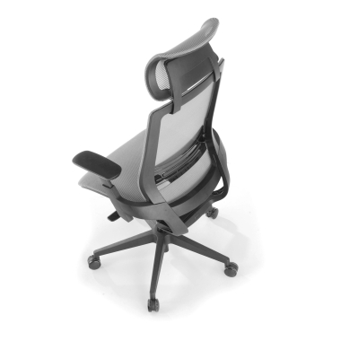 cadeira de escritorio cinza apollo malha mesh bracos regulaveis 3d apoio lombar apoio de cabeca 10