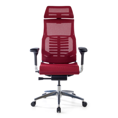 cadeira ergonomica vermelho estrutura negra malha mesh bracos regulaveis 5d apoio lombar apoio de cabeca 3