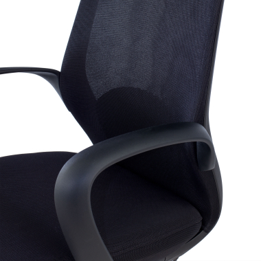cadeira giratoria preto whisper malha mesh bracos fixos 4