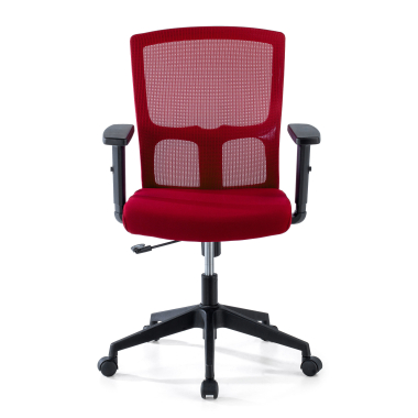 cadeira giratoria vermelho pivot malha mesh bracos regulaveis 1d 3