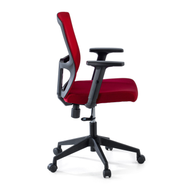 cadeira giratoria vermelho pivot malha mesh bracos regulaveis 1d 4