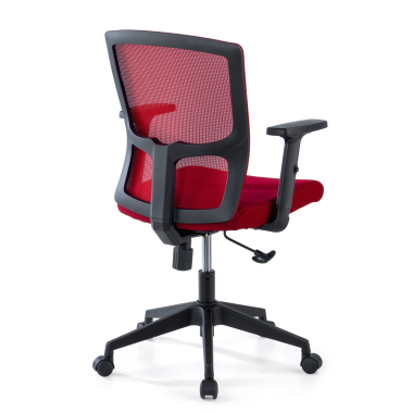cadeira giratoria vermelho pivot malha mesh bracos regulaveis 1d 5