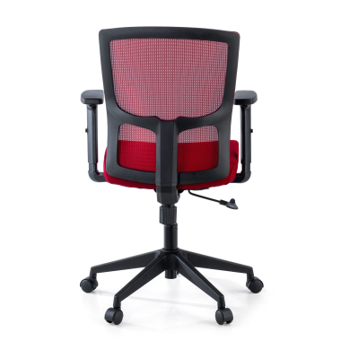 cadeira giratoria vermelho pivot malha mesh bracos regulaveis 1d 6