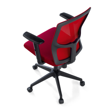 cadeira giratoria vermelho pivot malha mesh bracos regulaveis 1d 7