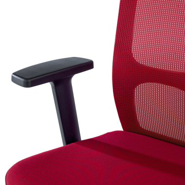 cadeira giratoria vermelho pivot malha mesh bracos regulaveis 1d 8