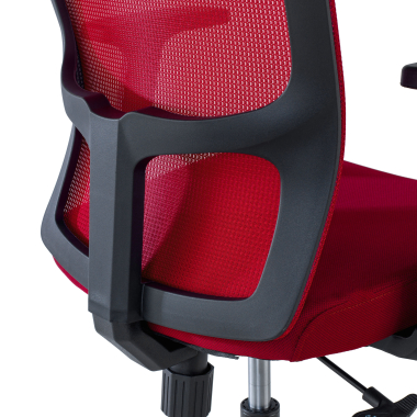 cadeira giratoria vermelho pivot malha mesh bracos regulaveis 1d 10
