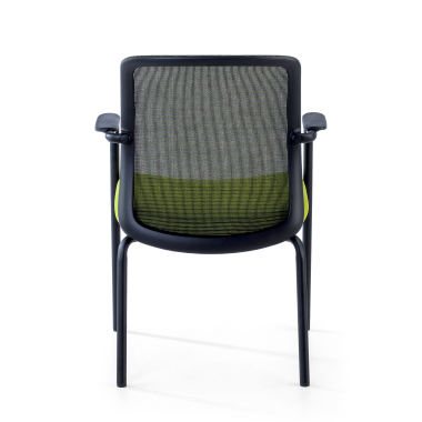 cadeira de visitante verde siena malha mesh bracos fixos 6