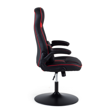 cadeira gaming vermelho pele sintetica bracos rebativeis 4