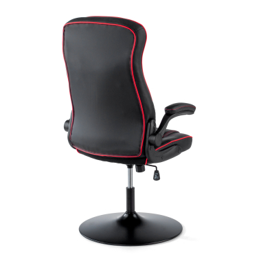 cadeira gaming vermelho pele sintetica bracos rebativeis 7