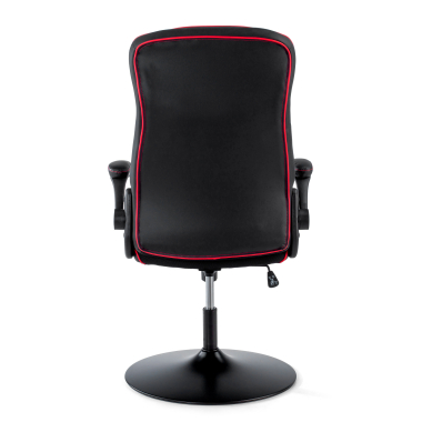 cadeira gaming vermelho pele sintetica bracos rebativeis 9