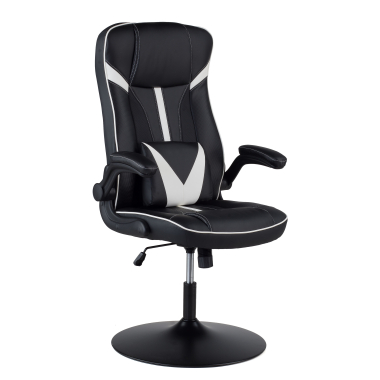 cadeira gaming branco pele sintetica bracos rebativeis 1