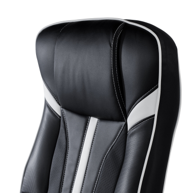 cadeira gaming branco pele sintetica bracos rebativeis 6
