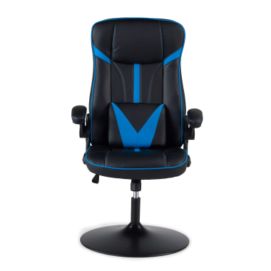 cadeira gaming azul pele sintetica bracos rebativeis 3