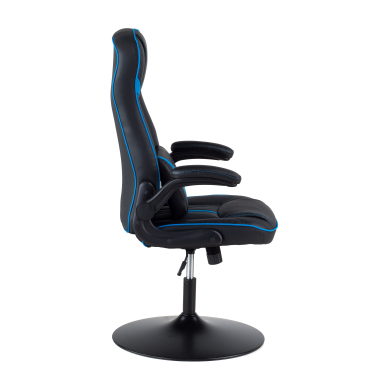 cadeira gaming azul pele sintetica bracos rebativeis 4