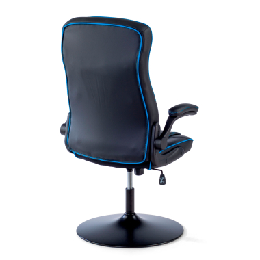 cadeira gaming azul pele sintetica bracos rebativeis 8
