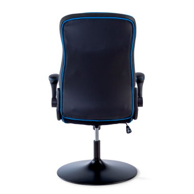 cadeira gaming azul pele sintetica bracos rebativeis 9
