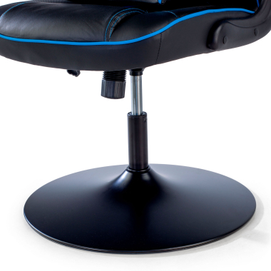 cadeira gaming azul pele sintetica bracos rebativeis 6