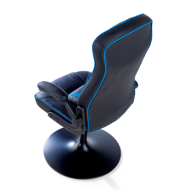 cadeira gaming azul pele sintetica bracos rebativeis 7