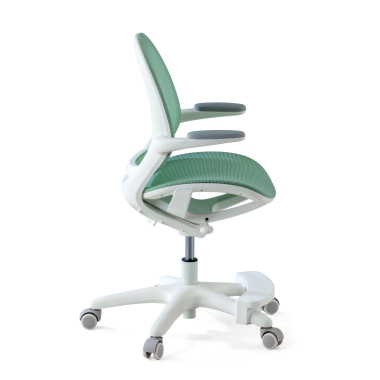 cadeira de secretaria para criancas verde ergokid malha mesh bracos rebativeis 4