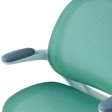 cadeira de secretaria para criancas verde ergokid malha mesh bracos rebativeis 6