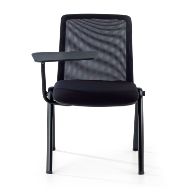 cadeira com palmatoria preto atril de escritorio malha mesh sem bracos 7