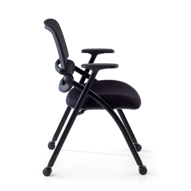 cadeira com palmatoria preto cadeira com rodizios malha mesh bracos moveis 10