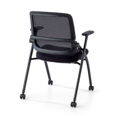 cadeira com palmatoria preto cadeira com rodizios malha mesh bracos moveis 13