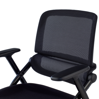 cadeira com palmatoria preto cadeira com rodizios malha mesh bracos moveis 12