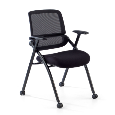 cadeira com palmatoria preto cadeira com rodizios malha mesh bracos moveis 1