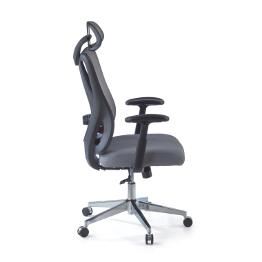 cadeira ergonomica cinza matrix malha mesh bracos moveis apoio lombar apoio de cabeca 7