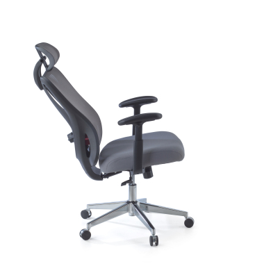 cadeira ergonomica cinza matrix malha mesh bracos moveis apoio lombar apoio de cabeca 4