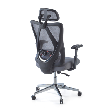 cadeira ergonomica cinza matrix malha mesh bracos moveis apoio lombar apoio de cabeca 8