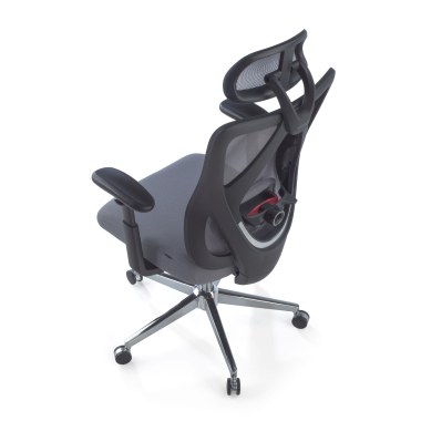 cadeira ergonomica cinza matrix malha mesh bracos moveis apoio lombar apoio de cabeca 9