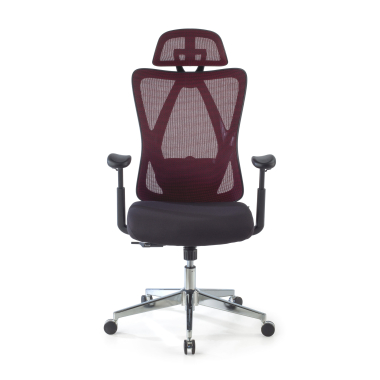 cadeira ergonomica vermelho matrix malha mesh bracos moveis apoio lombar apoio de cabeca 3