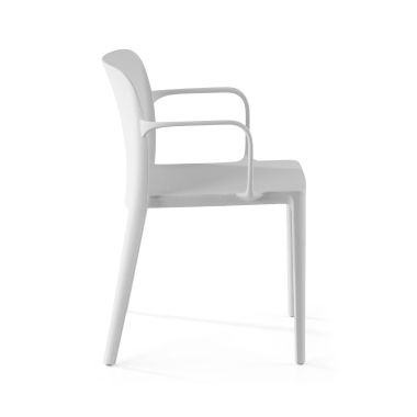 cadeira sala de espera branco loop plastico bracos fixos 4