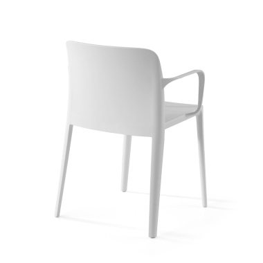 cadeira sala de espera branco loop plastico bracos fixos 9