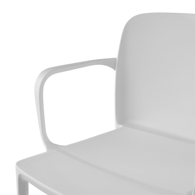 cadeira sala de espera branco loop plastico bracos fixos 5
