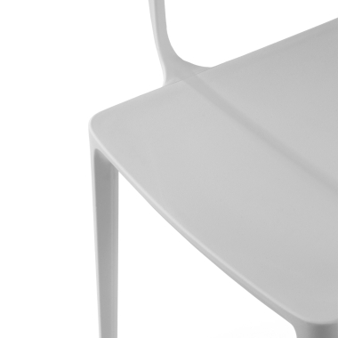 cadeira sala de espera branco loop plastico bracos fixos 7