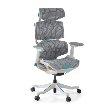 cadeira gaming branco verde dragonlord malha mesh bracos regulaveis 6d apoio lombar apoio de cabeca 4