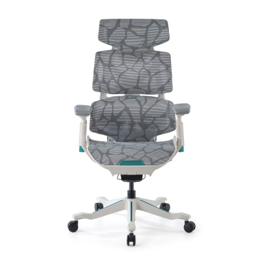 cadeira gaming branco verde dragonlord malha mesh bracos regulaveis 6d apoio lombar apoio de cabeca 1