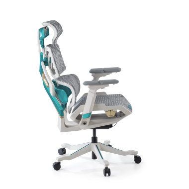 cadeira gaming branco verde dragonlord malha mesh bracos regulaveis 6d apoio lombar apoio de cabeca 9