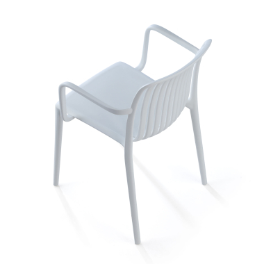 cadeira sala de espera branco omnia plastico bracos fixos 7